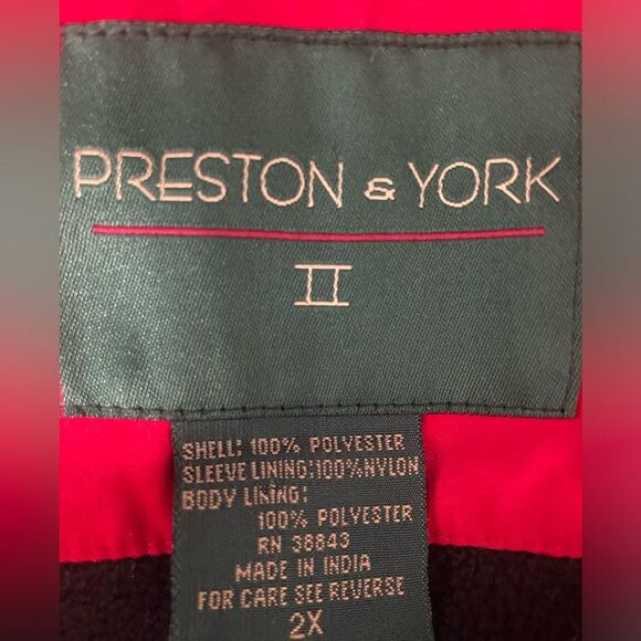 Preston & York II Women’s Red Zippered Jacket Coat Plus Size 2X EUC - Picture 6 of 7